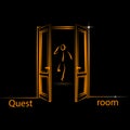 Logo for quest room Royalty Free Stock Photo