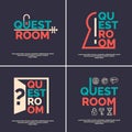 The logo for the quest room. Royalty Free Stock Photo