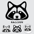 Logo of a raccoon face