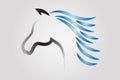 Logo race horse head Royalty Free Stock Photo