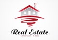 Logo real estate house and heart Royalty Free Stock Photo