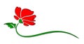 Logo red flower. Royalty Free Stock Photo