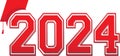 2024 Logo Red Graduation Graphic