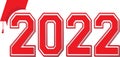 2022 Logo Red Graduation Graphic