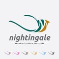 Travel and Tourism Nightingale Fashion Bird Logo