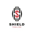 Initial Of The Letter S Inside The Shield For Scurity Protection Logo