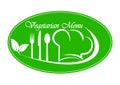 Logo for restaurant, catering or gastro service Vegetarian menu design