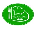 Logo for restaurant, catering or gastro service Vegetarian menu design