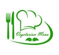 Logo for restaurant, catering or gastro service Vegetarian menu design