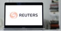 Logo of Reuters displayed on the screen of a laptop