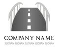 Logo of the road - a bridge vector