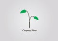 Logo seeds plant grow up flat color minimalist