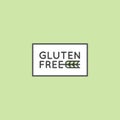 Logo Set Badge Ingredient Warning Label Icon Gluten Wheat Free Organic Product Sticker