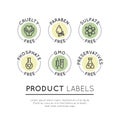 Logo Set Badge Ingredient Warning Label Icons