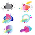 logo set of colorful abstract elements