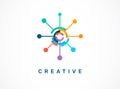 Logo - creative, technology, tech icon and symbol Royalty Free Stock Photo