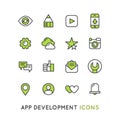 Logo Set for Mobile or Laptop Application Service for User Access