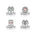 Logo Set for Nonprofit Organizations and Donation Centre