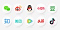 Logo Set Popular Social Media in China