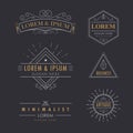 Logo set vintage vector flourishes calligraphy elegant