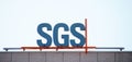 Logo of SGS as the world leading inspection, verification, testing and certification company on their local office in Voorburg the