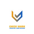 Check mark logo vector design