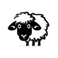 Logo Sheep On Isolated Tansparent Background, Png. Generative AI