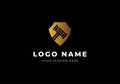 Logo Shield Law Hammer Gold Modern Minimalist and Luxury