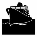 Logo ship ferry editable vector eps file Royalty Free Stock Photo