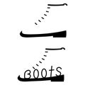 Boots in a minimalist style. Boots logo.