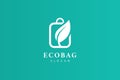 logo shopping bag eco friendly leaf