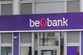 Logo and sign of beObank. beObank is a Belgian bank owned by a French financial conglomerate Credit Mutuel Nord Europe