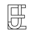 Logo sign ej je icon double letters logotype e j