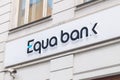 Logo and sign of Equa bank Royalty Free Stock Photo