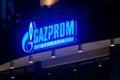 Logo and sign of Gazprom Germania.