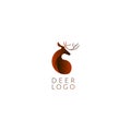 Logo sign with gradient deer animal