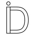 Logo sign id di icon, nft interlaced letters i d