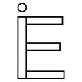Logo sign ie ei icon, nft interlaced letters i e