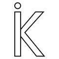 Logo sign ik ki icon, nft interlaced letters i k