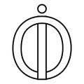 Logo sign io oi icon, nft interlaced letters i o