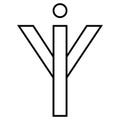 Logo sign iy yi icon nft interlaced letters i y