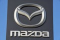 Logo sign of Mazda car dealer at Lugano on Switzerland