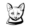 The logo sign. The Mouser cat. Royalty Free Stock Photo