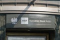 Logo and sign of Narodowy Bank Polski National Bank of Poland, NBP. Royalty Free Stock Photo