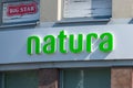 Logo and sign of Natura drugstore