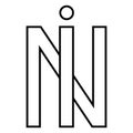 Logo Sign In Ni Icon Nft Interlaced Letters I N