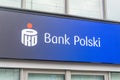 Logo and sign of PKO Bank Polski. PKO Bank Polski also known as PKO BP is Poland`s largest bank founded in 1919