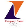 Logo simple Leter Z blue and orange