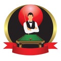Logo Snooker, banner, Royalty Free Stock Photo