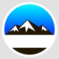 Logo snowy mountains